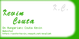 kevin csuta business card